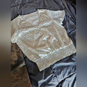 MICHAEL KORS V-Neck Blouse Sz Medium